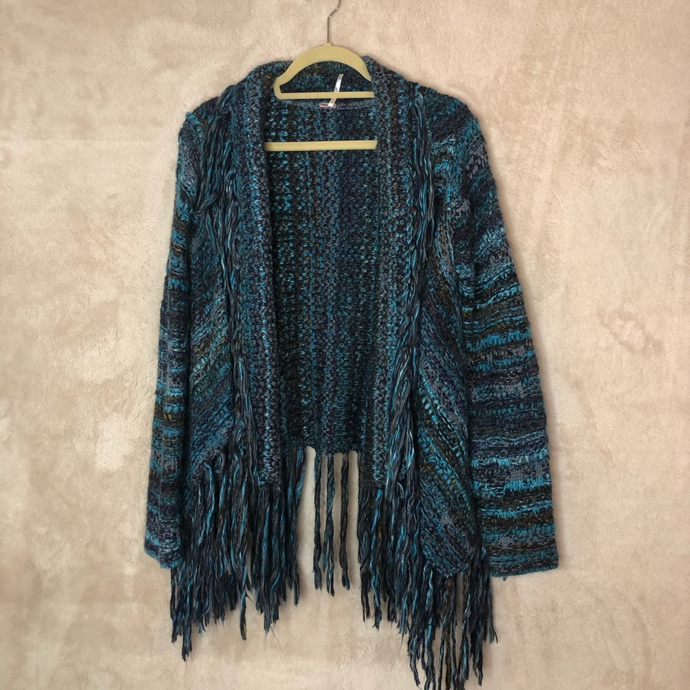 FREE PEOPLE BOHO SHAGGY SWEATER SZ LARGE